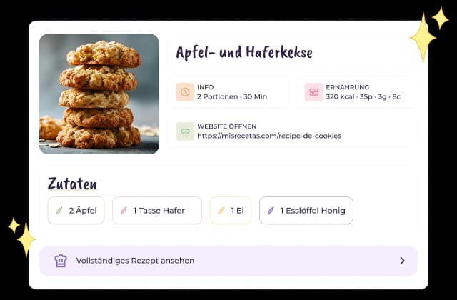 Plane deine Mahlzeiten und speichere deine Rezepte