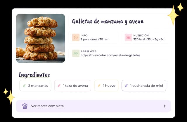 Planifica tus comidas y guarda tus recetas
