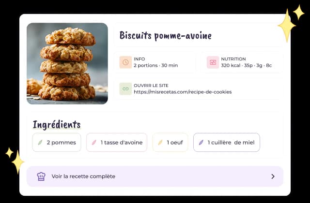 Planifiez vos repas et sauvegardez vos recettes