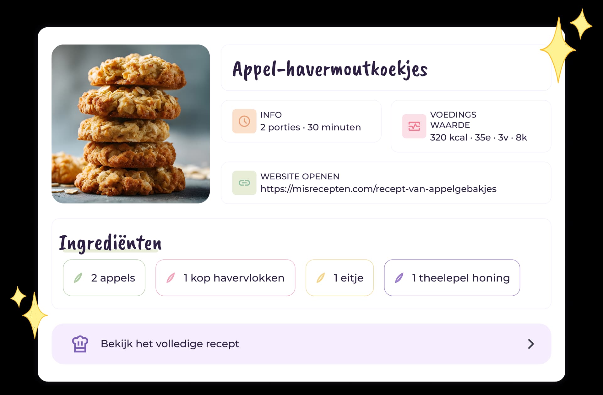 Plan uw maaltijden en bewaar uw recepten