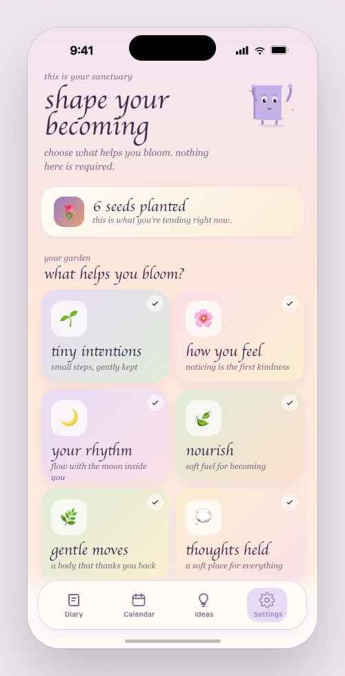 YouDailyPlan settings screen