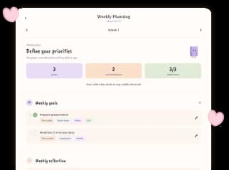 Define your goals, commitments and priorities