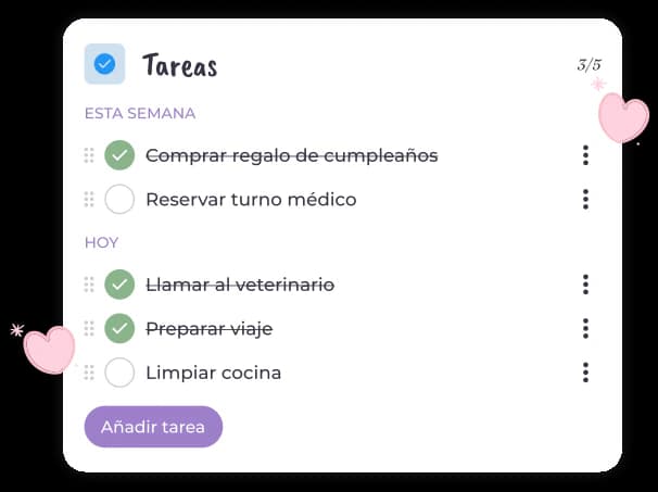 Organiza todo lo que tienes que hacer