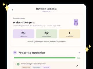 Comprueba qué conseguiste y qué aprendiste