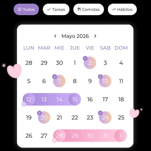 Todo lo que pasa en tu vida, en una sola mirada — YouDailyPlan