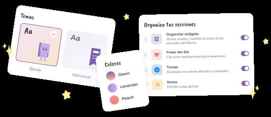 Personaliza tu diario
