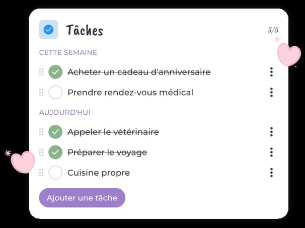 Organisez tout ce que vous avez à faire