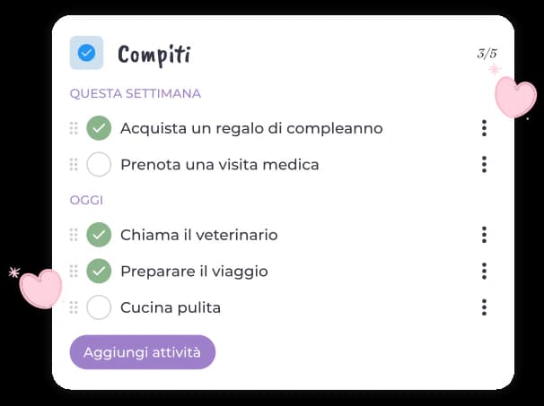 Organizza tutto ciò che devi fare