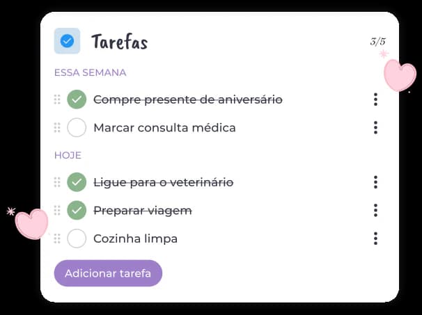 Organize tudo o que você precisa fazer