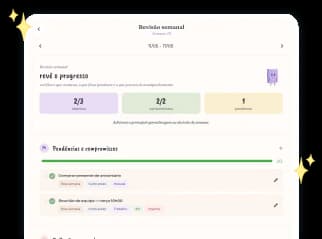 Veja o que você alcançou e o que aprendeu
