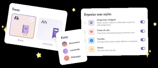 Personalize seu diário
